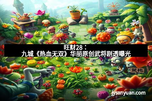 旺财28：九城《热血无双》华丽原创武将剧透曝光